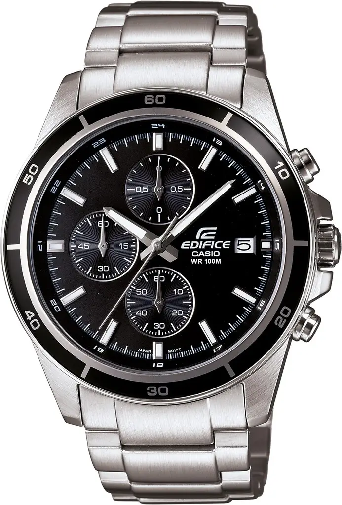 Casio Edifice EFR-526D-1AVUDF Quartz Çelik Gri Siyah Kadran 10 ATM 44 mm Erkek Kol Saati