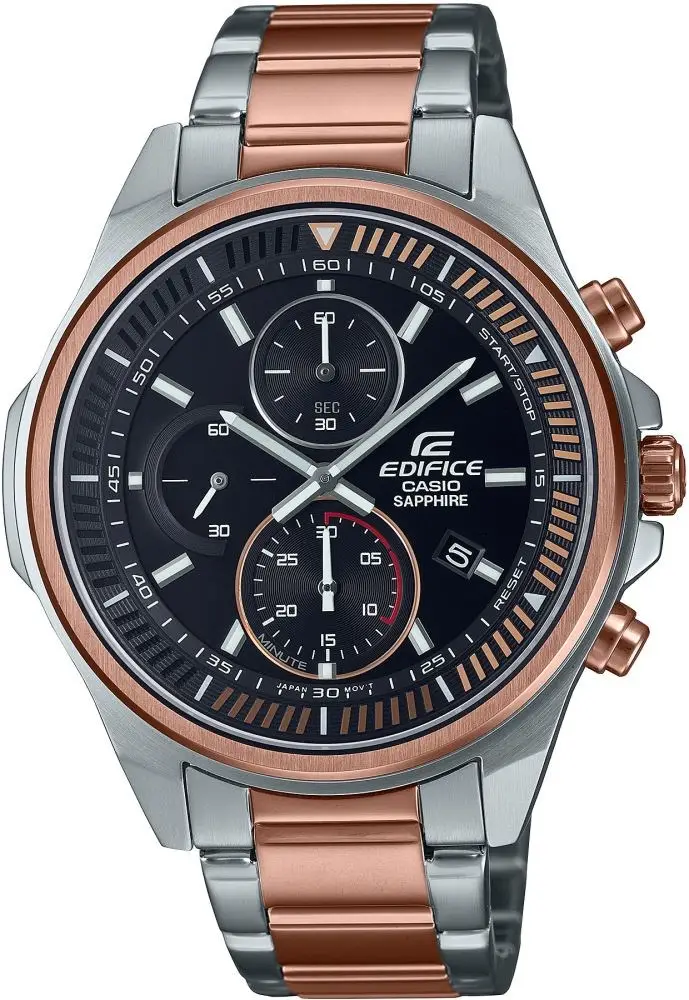 Casio EFR-S572GS-1AVUDF Quartz Çelik Rose/Gri Siyah Kadran 45 mm Erkek Kol Saati