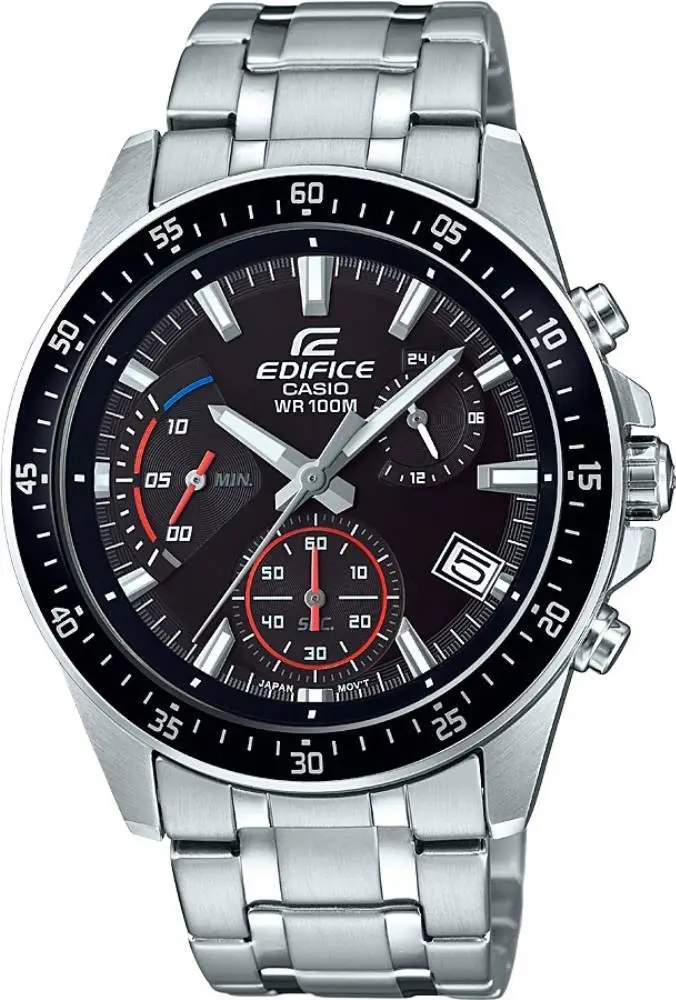 Casio EFV-540D-1AVUDF Quartz Çelik Gri Siyah Kadran 10 ATM 44 mm Erkek Kol Saati
