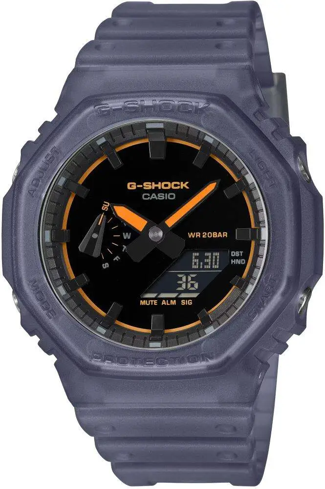 Casio GA-2100K-2ADR Quartz Silikon Mavi 20 ATM 45 mm Erkek Kol Saati