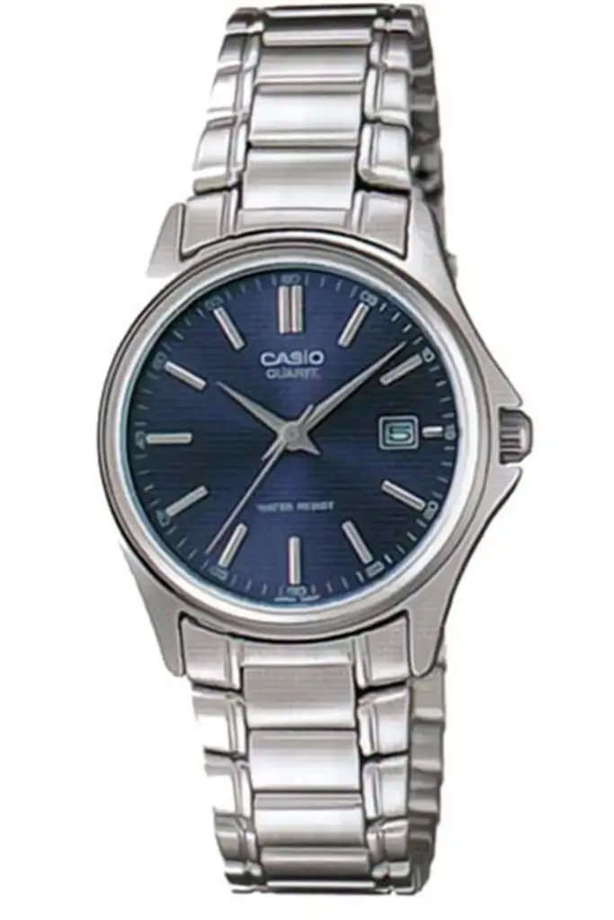 Casio LTP-1183A-2ADF Quartz Çelik Gri Lacivert Kadran 29 mm Kadın Kol Saati