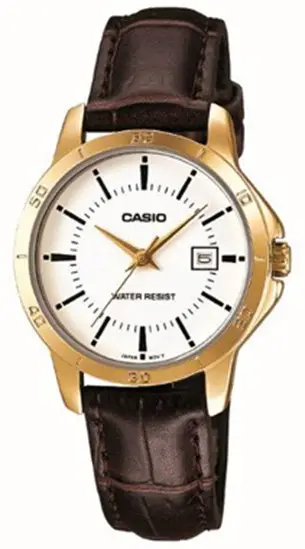 Casio LTP-V004GL-7AUDF Quartz Deri Kahverengi 30 mm Kadın Kol Saati