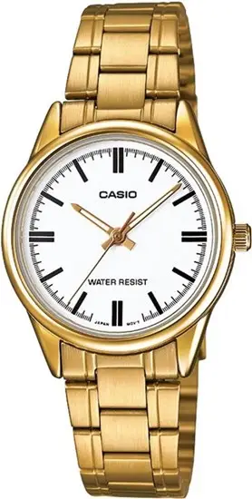 Casio LTP-V005G-7AUDF Quartz Çelik Altın Rengi Beyaz Kadran 28 mm Kadın Kol Saati