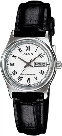 Casio LTP-V006L-7BUDF Quartz Deri Siyah Beyaz Kadran 25 mm Kadın Kol Saati