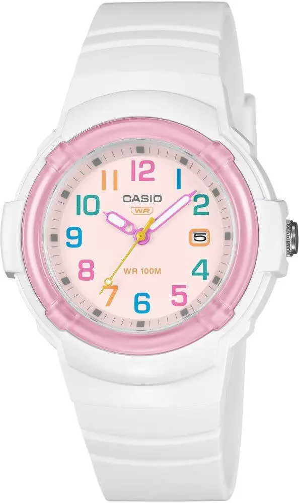 Casio LX-800H-7A1VDF Quartz Silikon Kordon Beyaz 10 ATM 35 mm Kadın Kol Saati