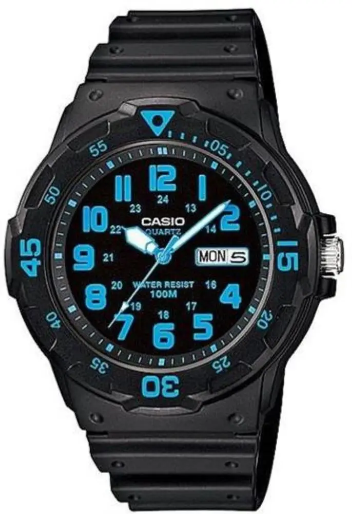 Casio MRW-200H-2BVDF Quartz Silikon Siyah 10 ATM 45 mm Erkek Kol Saati