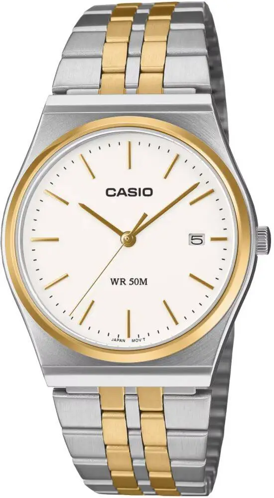 Casio MTP-B145SG-7AVDF Quartz Çelik Gri-Altın Rengi 35 mm Erkek Kol Saati