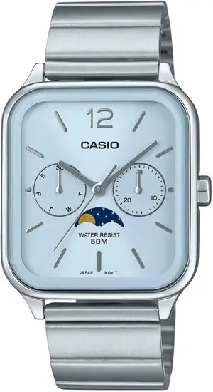 Casio MTP-M305D-2AVDF Quartz Çelik Gri Turkuaz Kadran 34 mm Erkek Kol Saati
