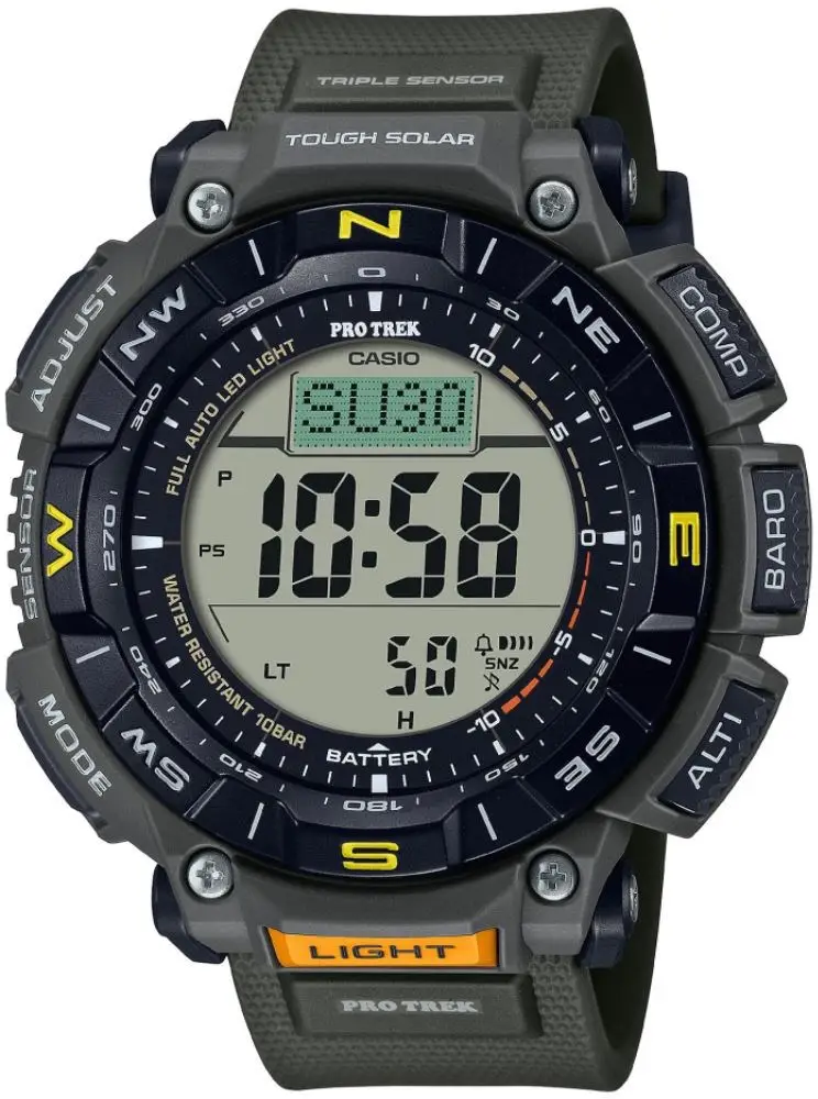 Casio PRG-340-3DR Solar Silikon Yeşil 10 ATM 52 mm Erkek Kol Saati