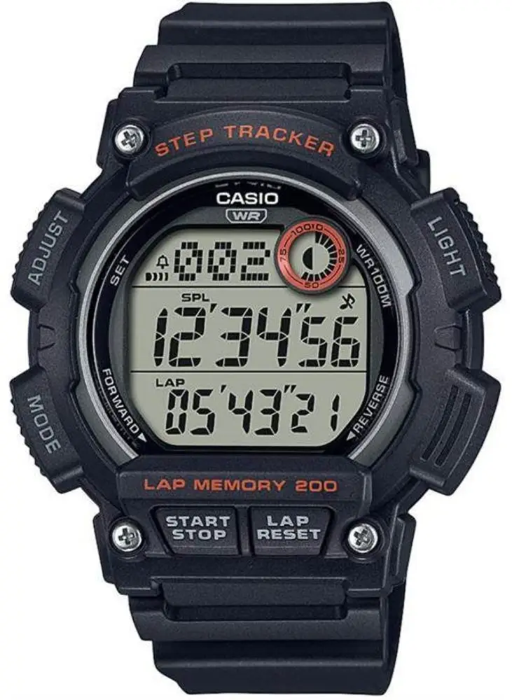 Casio WS-2100H-1AVDF Quartz Dijital Silikon Siyah 10 ATM 48 mm Erkek Kol Saati
