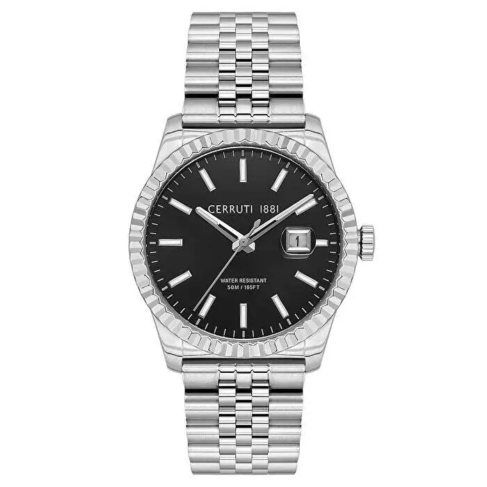 Cerruti 1881 CIWGH0090601 Quartz Çelik Gri Siyah Kadran 40 mm Erkek Kol Saati