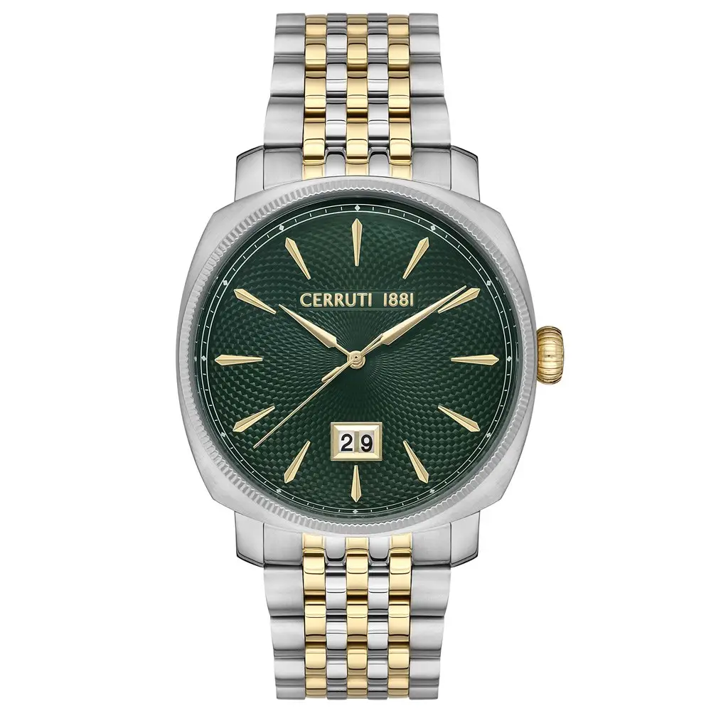 Cerruti1881 CIWGH2111706 Quartz Çelik Altın/Metalik Gri Yeşil Kadran 42 mm Erkek Kol Saati