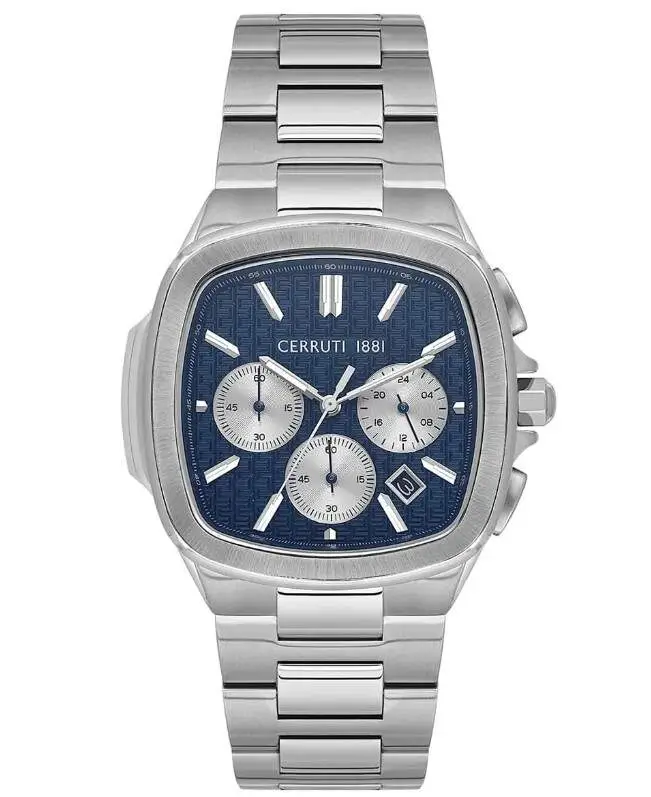 Cerruti 1881 CIWGI0050003 Quartz Çelik Gri Mavi Kadran 44x49 mm Erkek Kol Saati