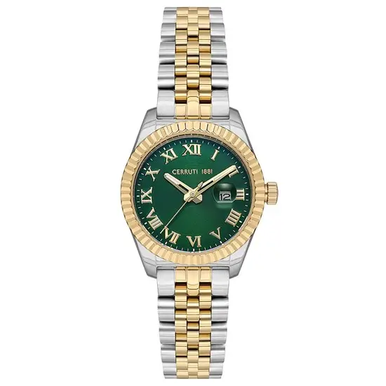Cerruti1881 CIWLG0037903 Quartz Çelik Altın/Gri Yeşil Kadran 31 mm Kadın Kol Saati