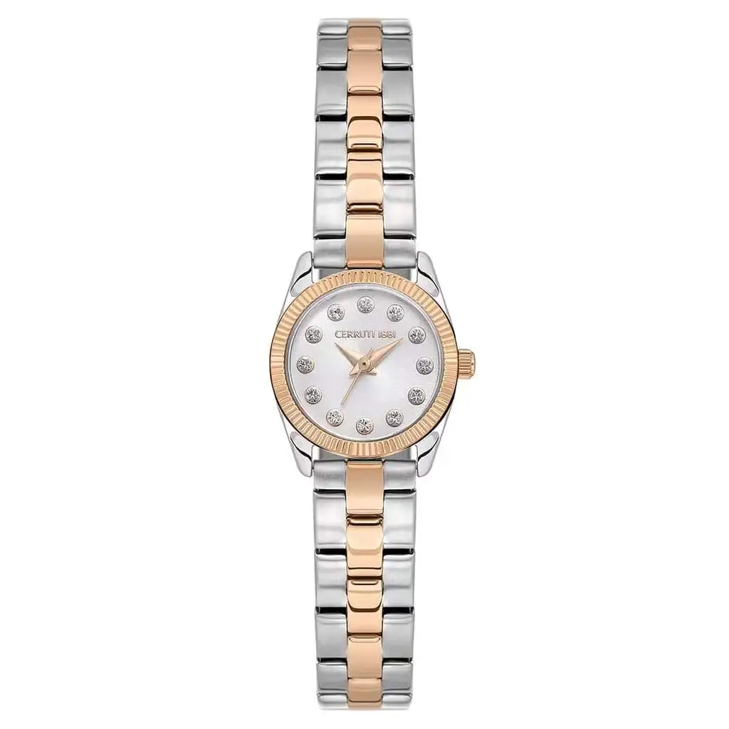 Cerruti 1881 CIWLG0101008 Quartz Çelik Gri/Rose Gold 19 mm Kadın Kol Saati