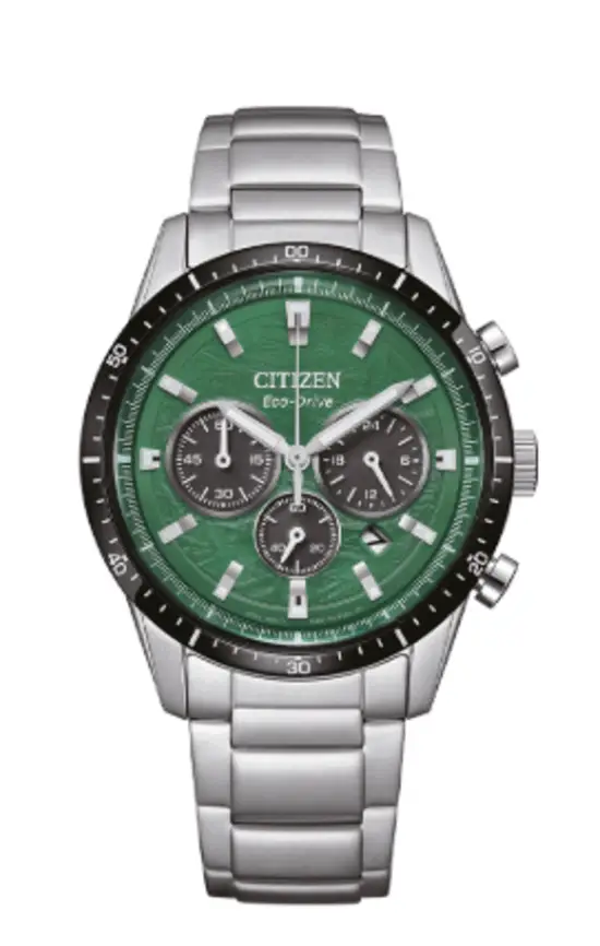Citizen CA4624-56X Quartz Çelik Gri Yeşil Kadran 10 ATM 39 mm Erkek Kol Saati