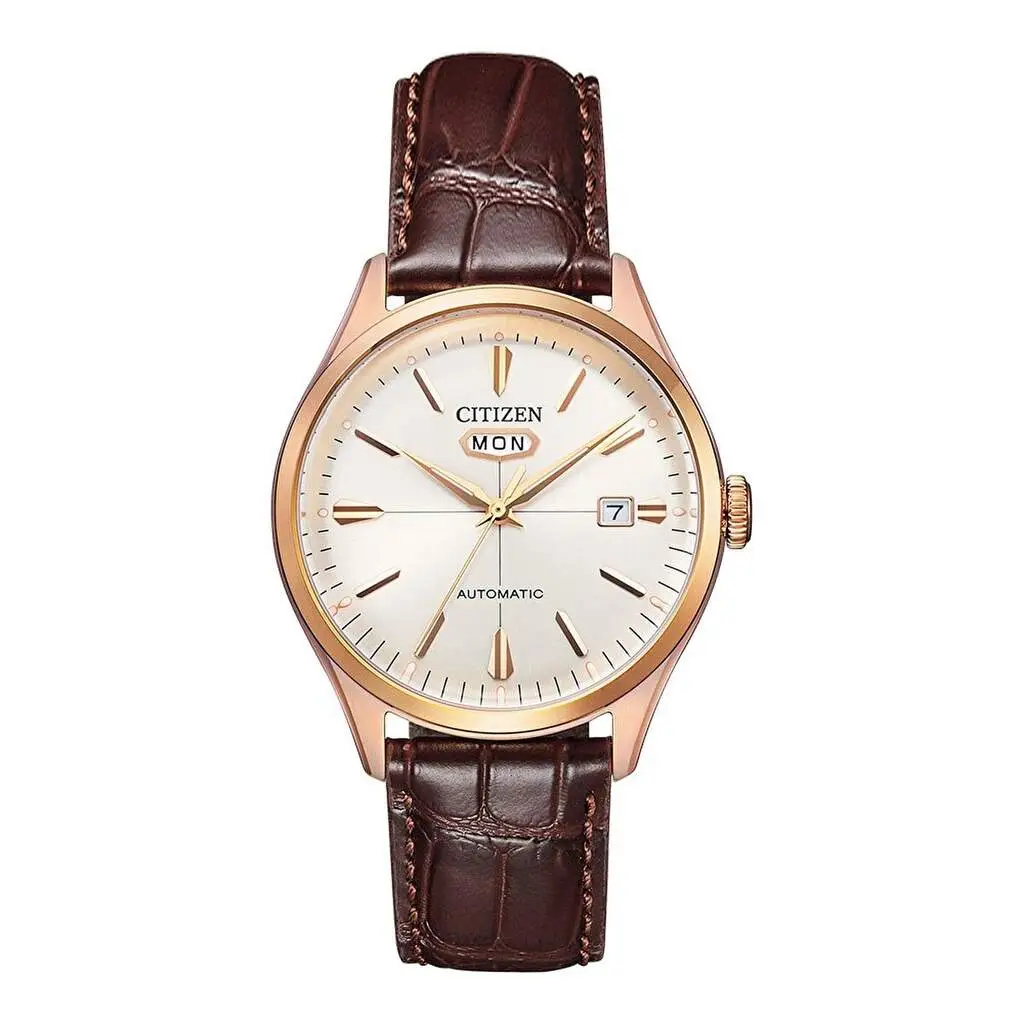 Citizen NH8393-05AC Otomatik Deri Kahverengi 40 mm Erkek Kol Saati