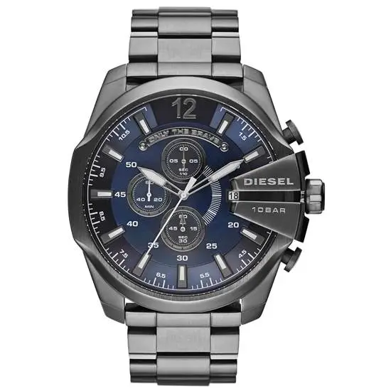 Diesel DZ4329 51 mm Füme Kronolu Çelik Erkek Kol Saati