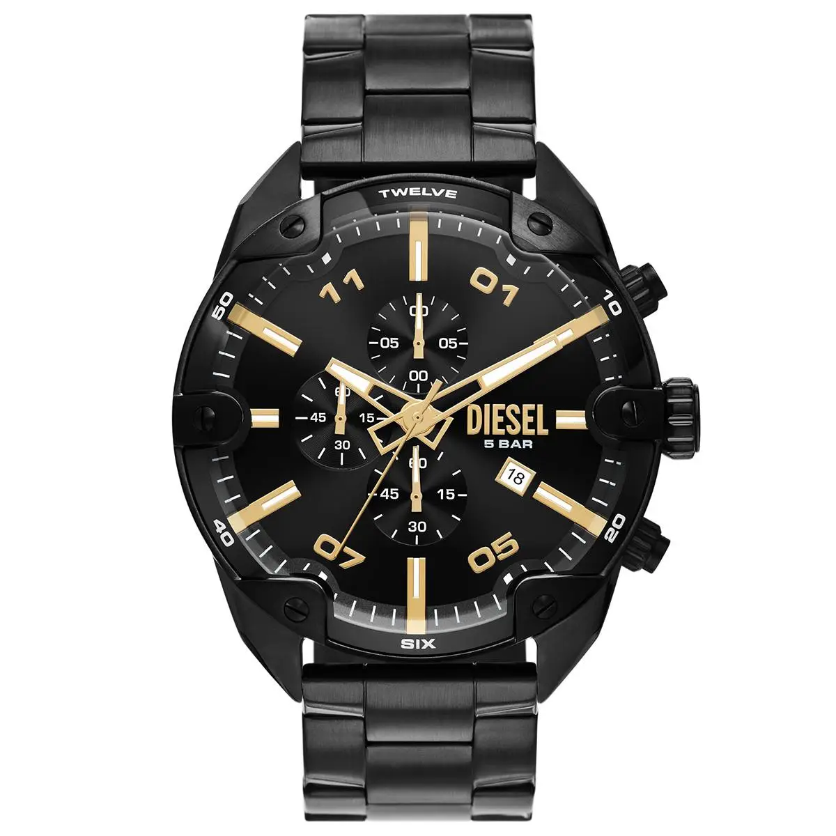 Diesel DZ4644 Quartz Çelik Siyah 49 mm Erkek Kol Saati