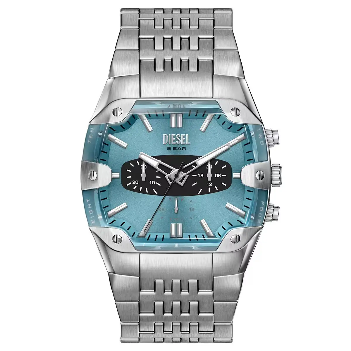 Diesel DZ4725 Quartz Çelik Gri Mavi Kadran 45 mm Erkek Kol Saati