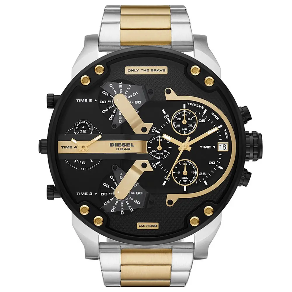Diesel DZ7459 Quartz Çelik Altın-Gri Siyah Kadran 57 mm Erkek Kol Saati