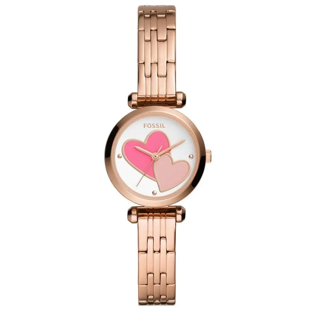 Fossil FBQ3697 Quartz Çelik Rose Gold Beyaz Kadran 26 mm Kadın Kol Saati