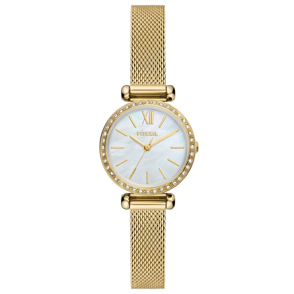 Fossil FBQ3898 Quartz Çelik Hasır Altın Rengi Beyaz Kadran 26 mm Kadın Kol Saati