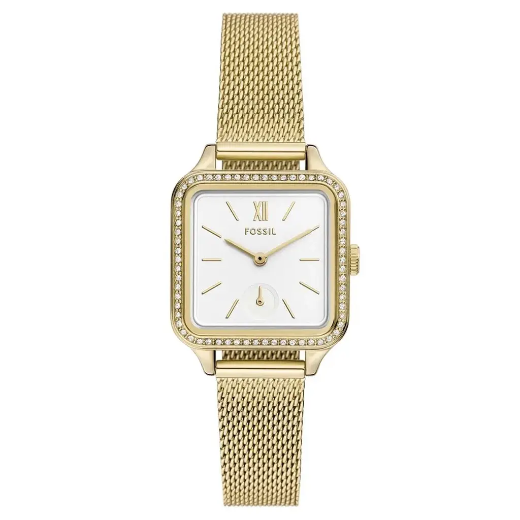 Fossil FBQ3972 Quartz Çelik Hasır 28 mm Kadın Kol Saati 