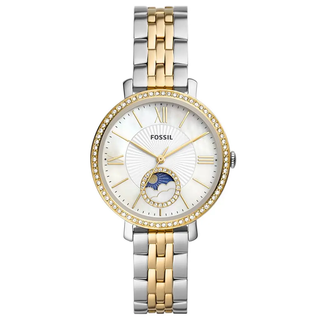 Fossil FES5166 Quartz Çelik Altın/Gri Beyaz Kadran 36 mm Kadın Kol Saati