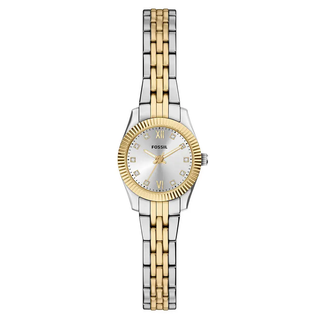 Fossil FES5473 Quartz Çelik Gri Altın Rengi 20 mm Kadın Kol Saati