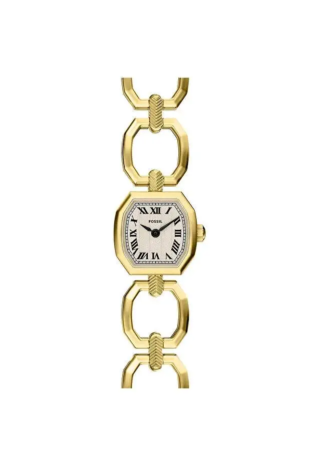 Fossil FES5483 Quartz Çelik Altın Rengi Krem Kadran 20 mm Kadın Kol Saati