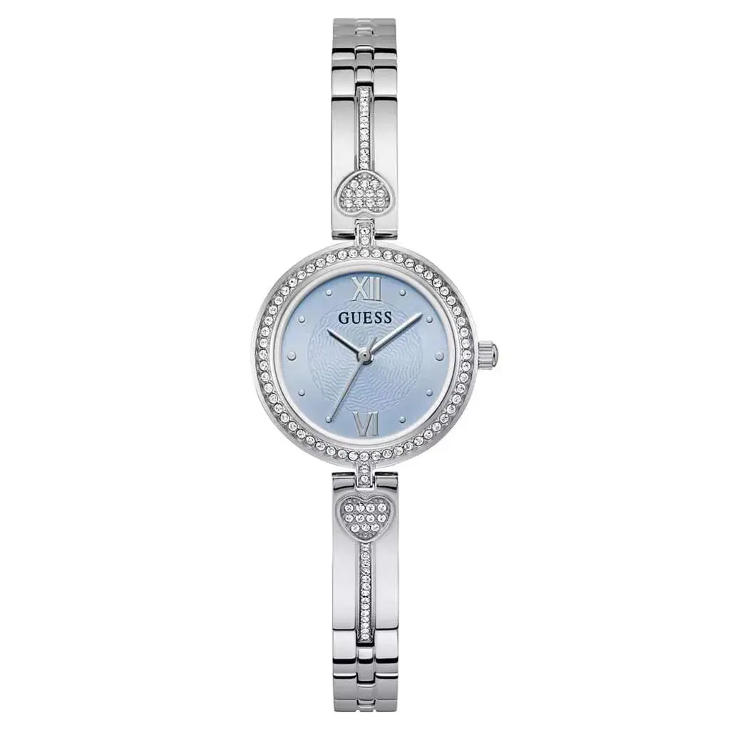 Guess GUGW0655L4 Quartz Çelik Gri Mavi Kadran 27 mm Kadın Kol Saati