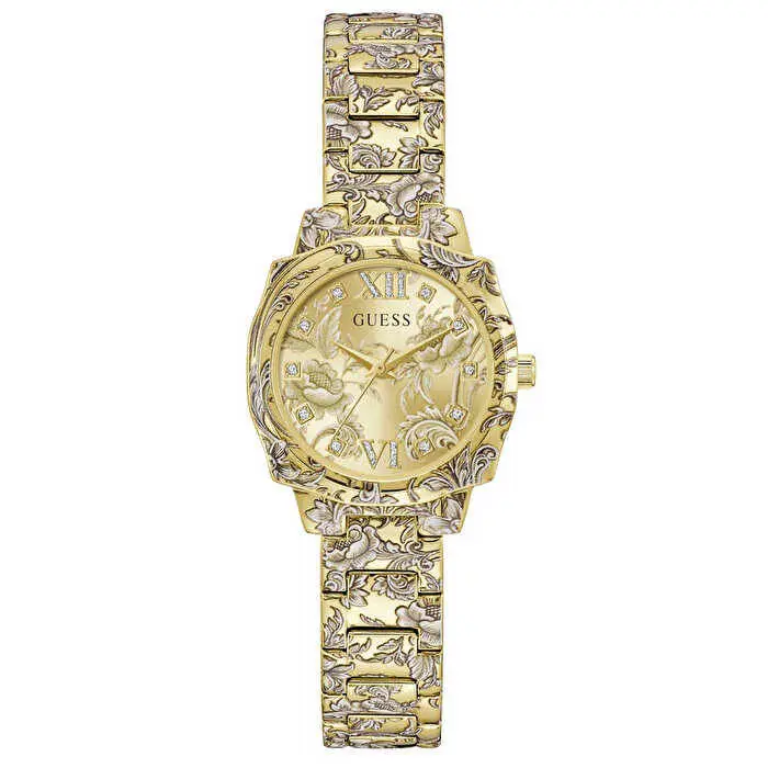 Guess GUGW1114L2 Quartz Çelik Desenli Altın Rengi 30 mm Kadın Kol Saati