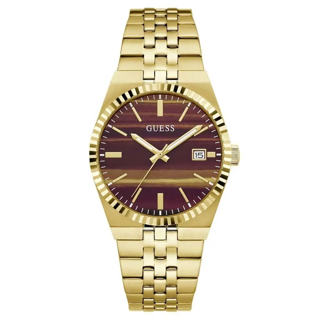 Guess GUGW1129G2 Quartz Çelik Altın Rengi Kahverengi Kadran 39 mm Erkek Kol Saati