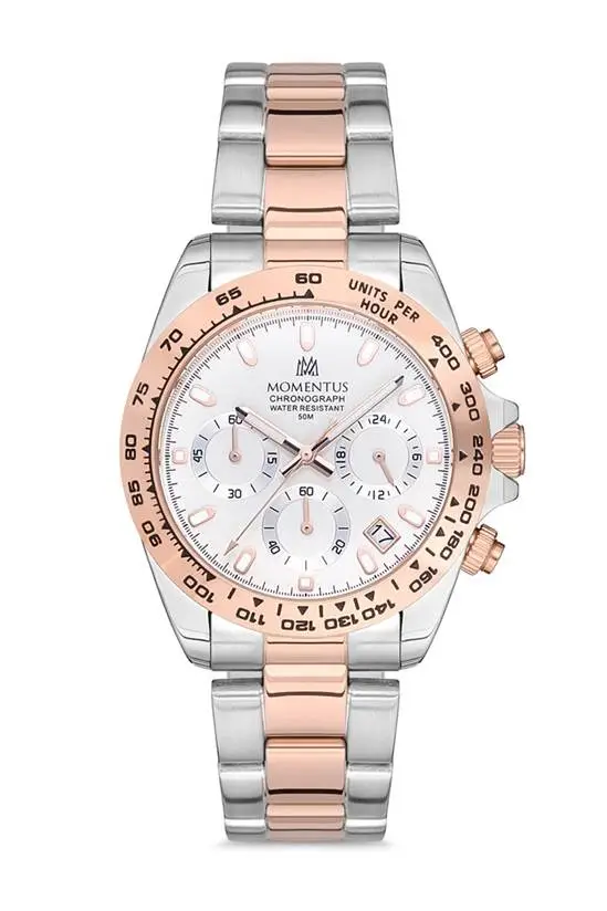 Momentus SM287T-02SR Quartz Çelik Gri/Rose 39 mm Erkek Saat