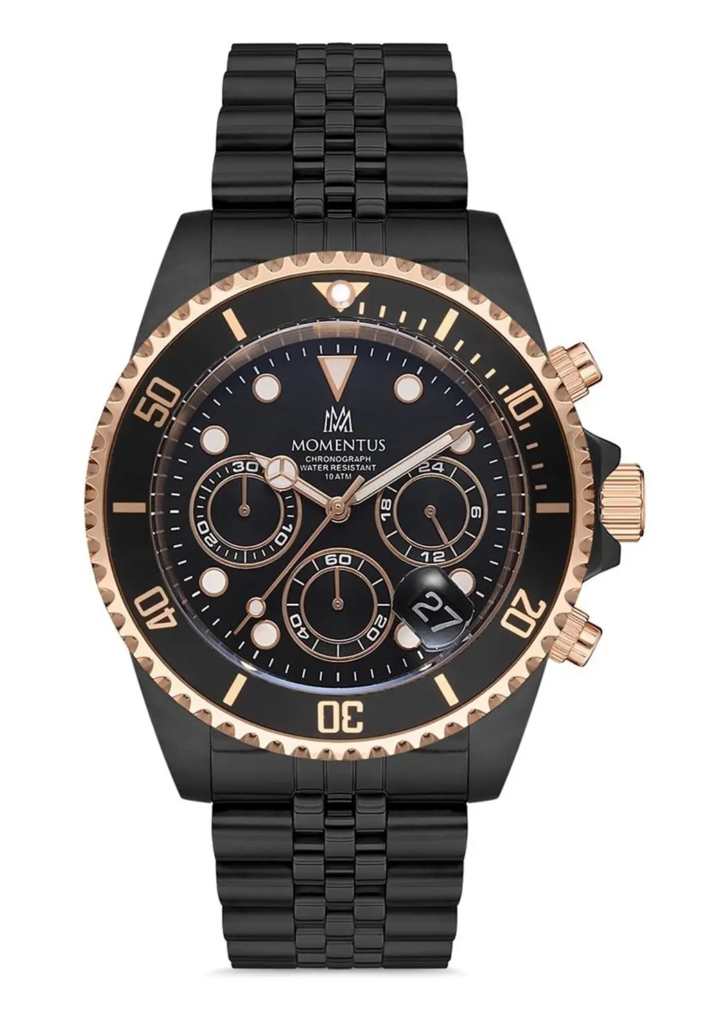 Momentus SM362B-04SR Quartz Çelik Siyah 44 mm Erkek Saat