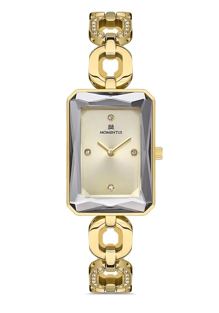 Momentus SW287G-08SG Quartz Çelik Altın Rengi 24 mm Kadın Kol Saati