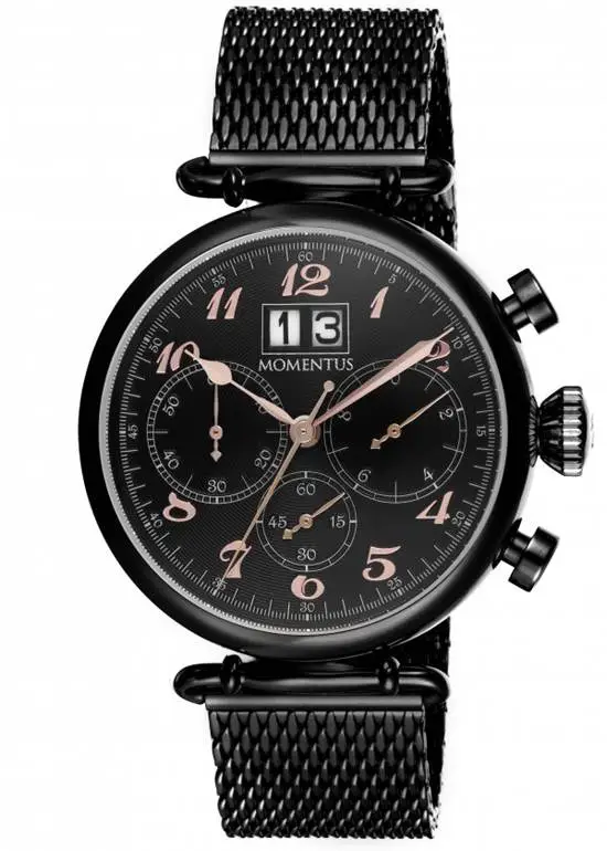 Momentus TM250N-05SR Quartz Hasır Siyah 46 mm Erkek Kol Saati