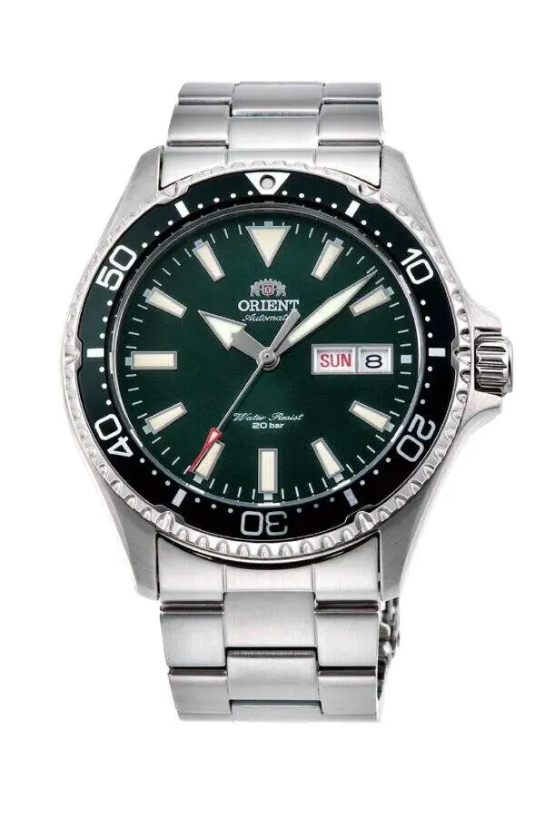 Orient RA-AA0004E39B Kurmalı Otomatik Çelik Gri Yeşil Kadran 20 ATM 42 mm Erkek Kol Saati