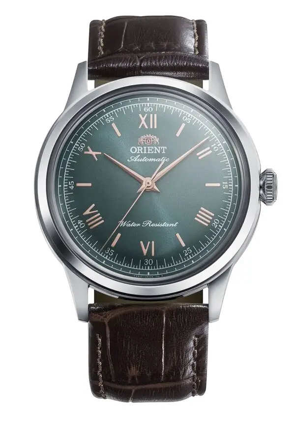 Orient RA-BB0001E30B Otomatik Deri Kahverengi Yeşil Kadran 39 mm Erkek Kol Saati