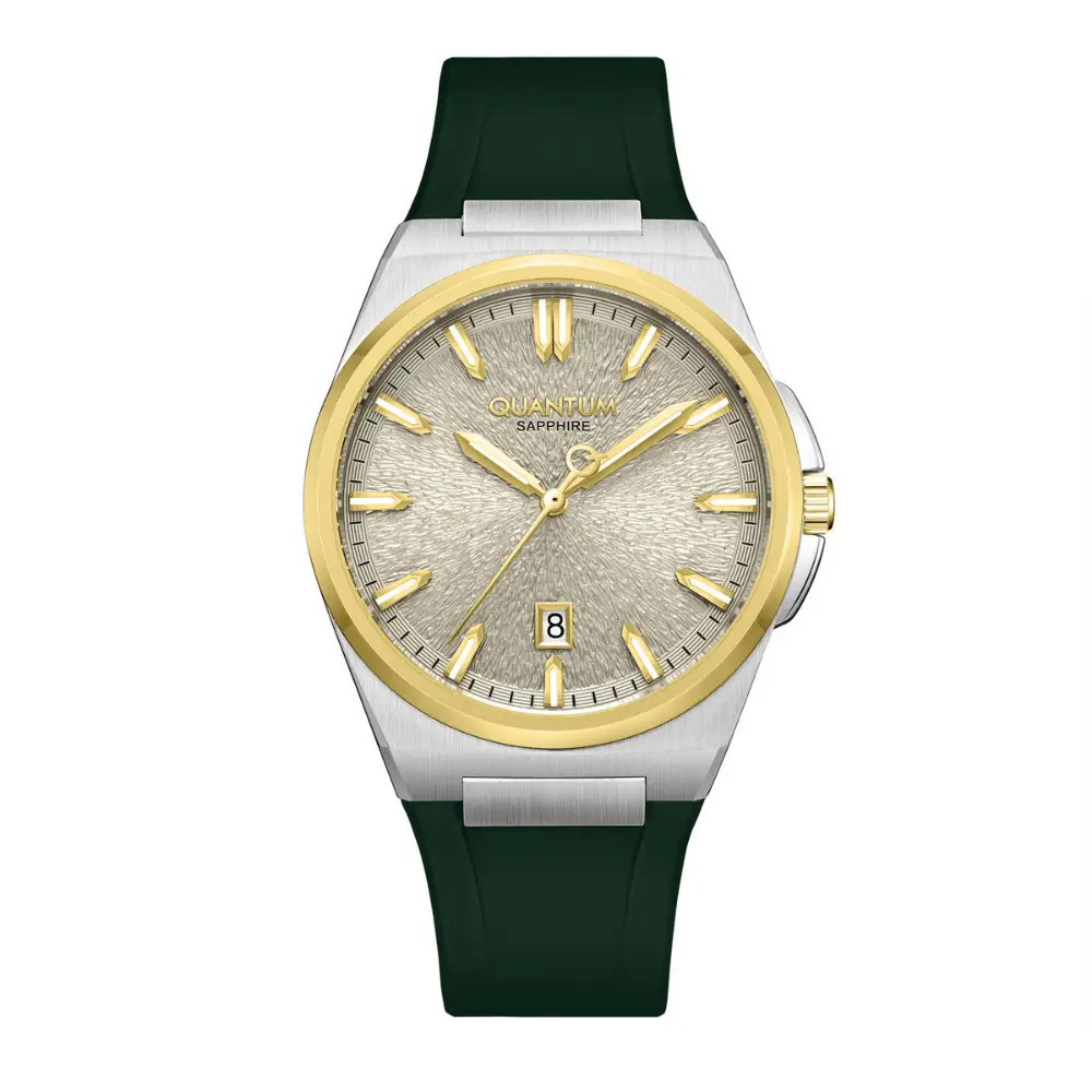 Quantum ADG1239.341 Quartz Silikon Yeşil Safir 10 ATM 41 mm Erkek Kol Saati