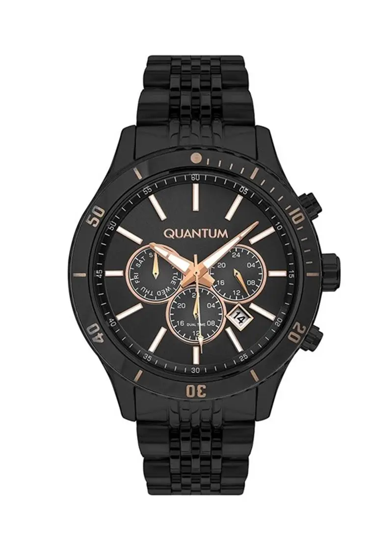Quantum ADG931.650 Quartz Çelik Siyah Multifonksiyon 47 mm Erkek Saat