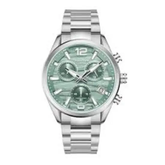 Quantum PWG1259.300 Quartz Çelik Gri Yeşil Kadran Safir Cam 41 mm Erkek Kol Saati