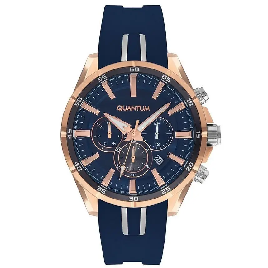 Quantum PWG909.499 Quartz Silikon Lacivert 46 mm Erkek Kol Saati