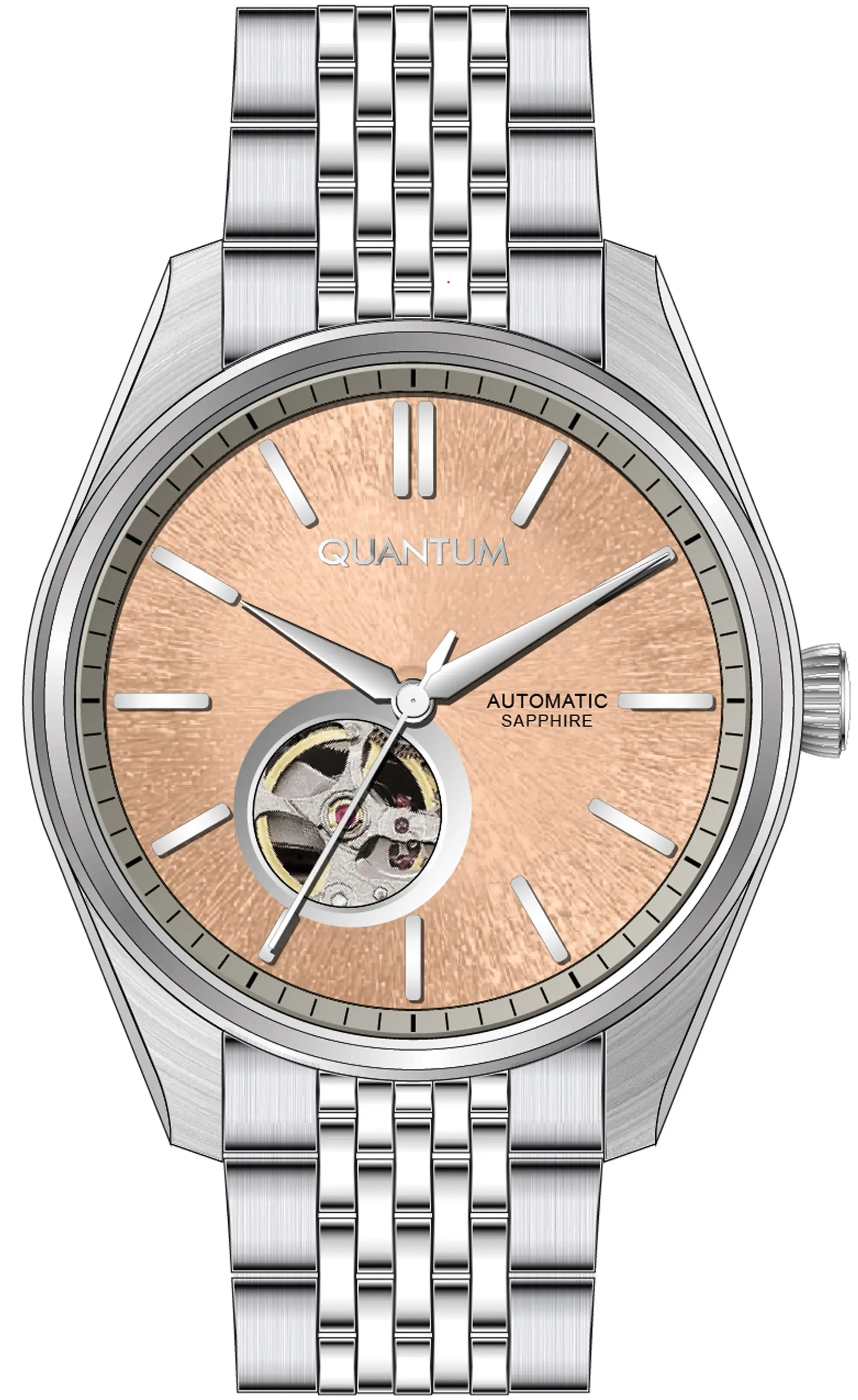 Quantum QMG1207.310 Otomatik Çelik Gri Safir 10 ATM 42 mm Erkek Kol Saati 