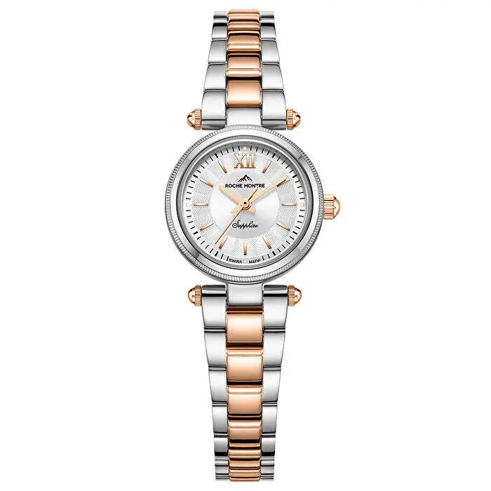 Roche Montre RML5006-03 Quartz Çelik Gri-Rose Gold Safir 22 mm Kadın Kol Saati