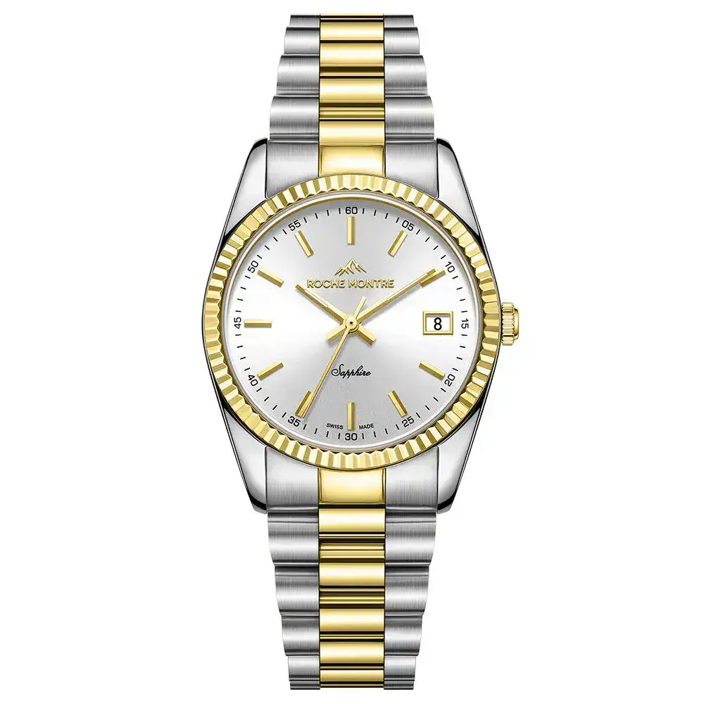 Roche Montre RML5017-03 Quartz Çelik Gri-Altın Rengi Safir 32 mm Kadın Kol Saati