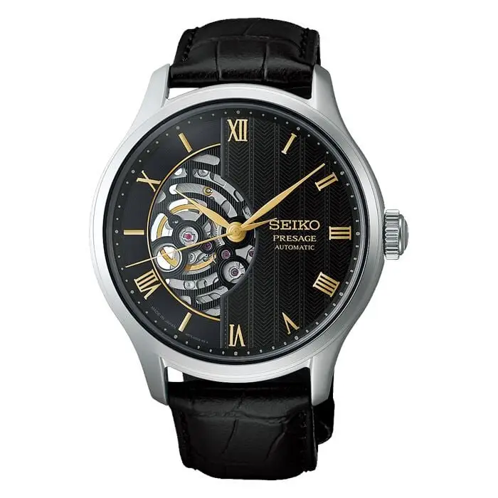 Seiko HCB008J1 Otomatik Deri Siyah Safir 42 mm Erkek Kol Saati