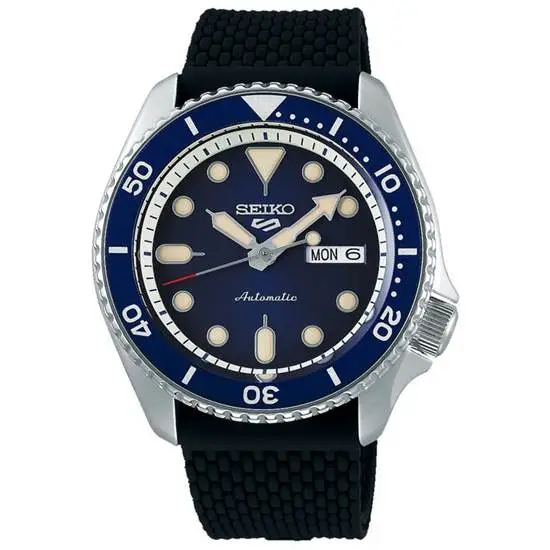Seiko 5 SRPD71K2 Otomatik Silikon Siyah 10 ATM 42 mm Erkek Kol Saati