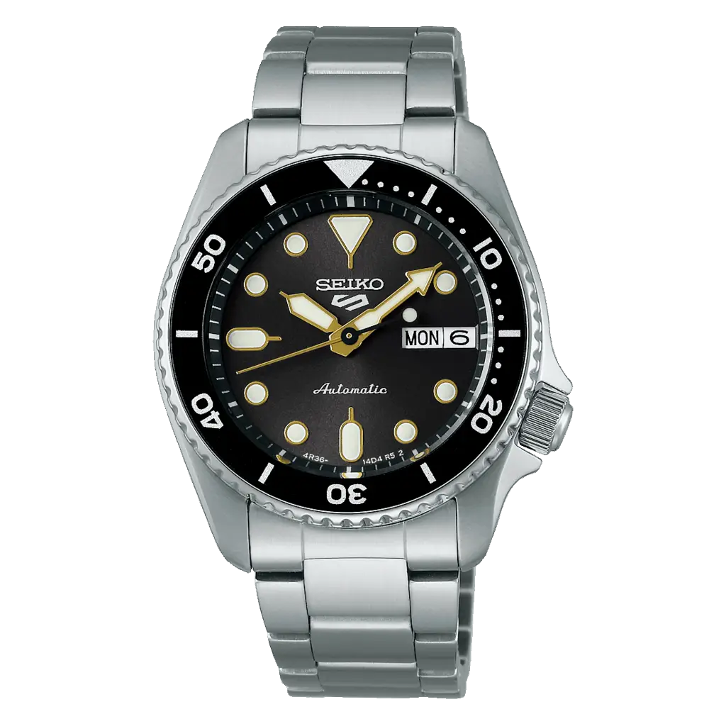 Seiko 5 SRPL79K Otomatik Çelik Gri Siyah Kadran 38 mm Erkek Kol Saati 